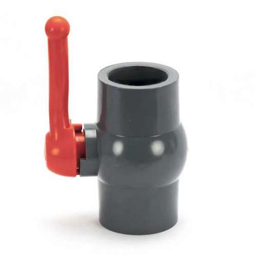 PVC Compact Ball Valve 3" Gray Slip x Slip